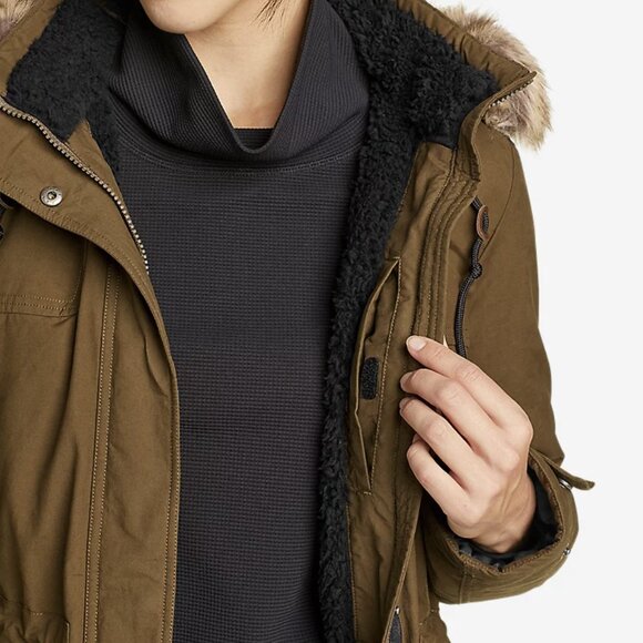 Eddie Bauer Women's Willamette Parka ~ Color Hunter ~ Size Medium (M) ~ EUC ~ - Picture 5 of 7